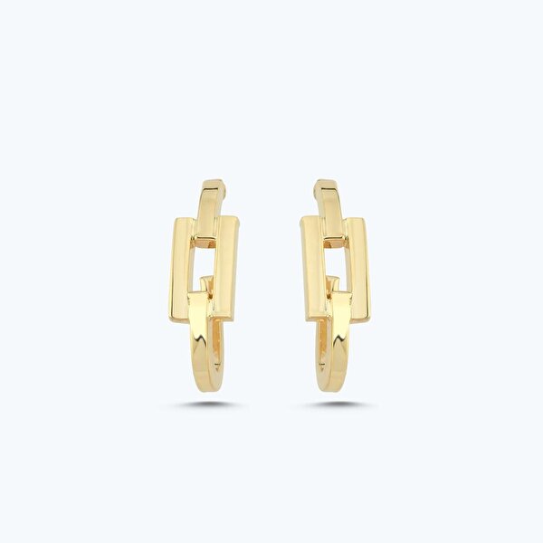 Altın Dörtgen Küpe