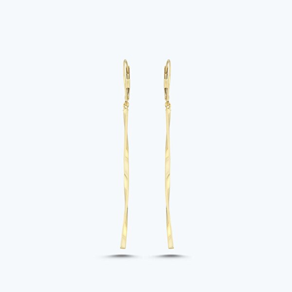 Altın Sallantılı Çubuk Küpe