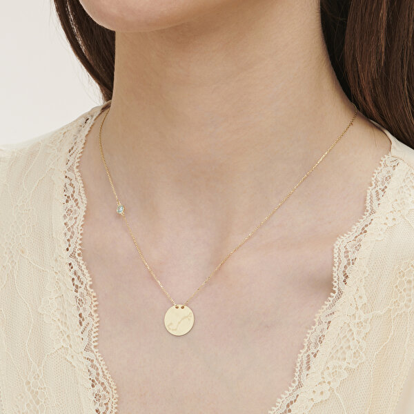 Altınbaş Burç Akrep Kolye