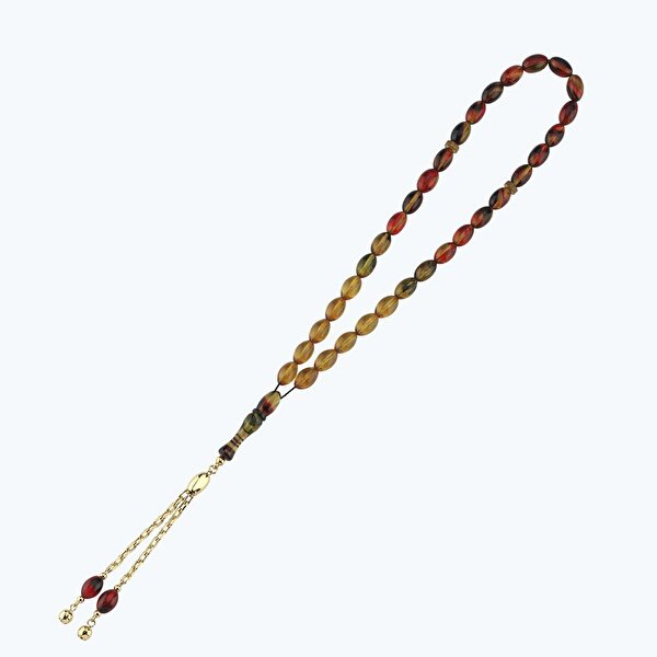 Altın Ateş Kehribarı Tespih