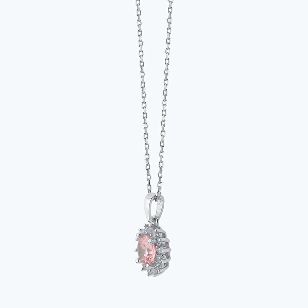 Pembe Taşlı Altın Üçlü Set