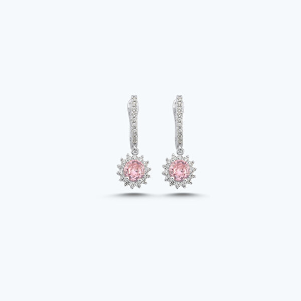 Pembe Taşlı Altın Üçlü Set