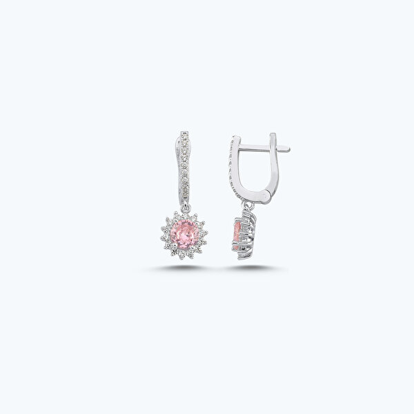 Pembe Taşlı Altın Üçlü Set