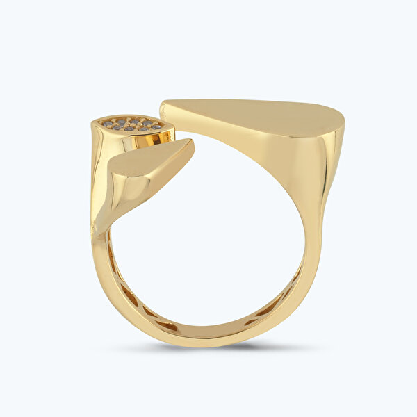 Altın Taşlı Damla Yüzük