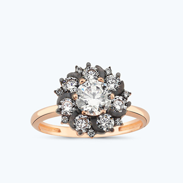 Altın Vintage Çiçek Yüzük