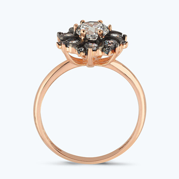 Altın Vintage Çiçek Yüzük