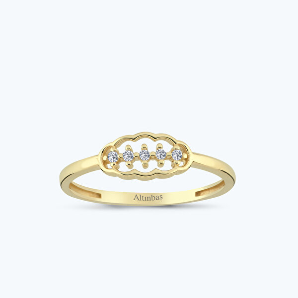 Altın Taşlı Bulut Yüzük