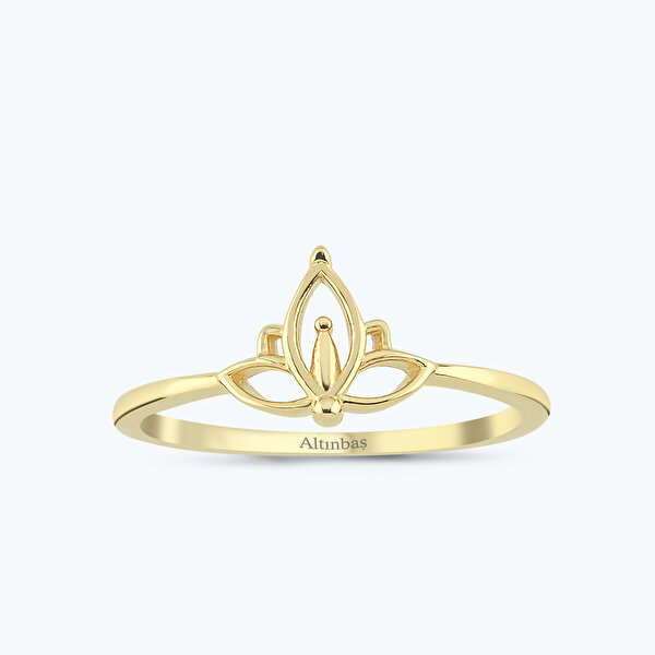Altın Lotus Çiçeği Yüzük
