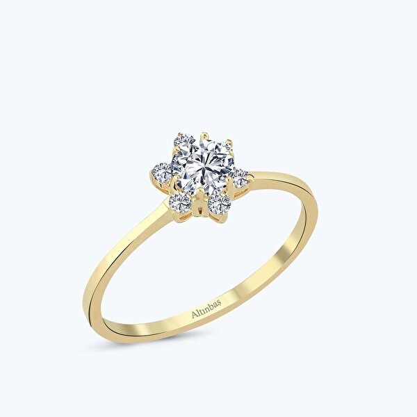 Altın Lotus Çiçeği Yüzük