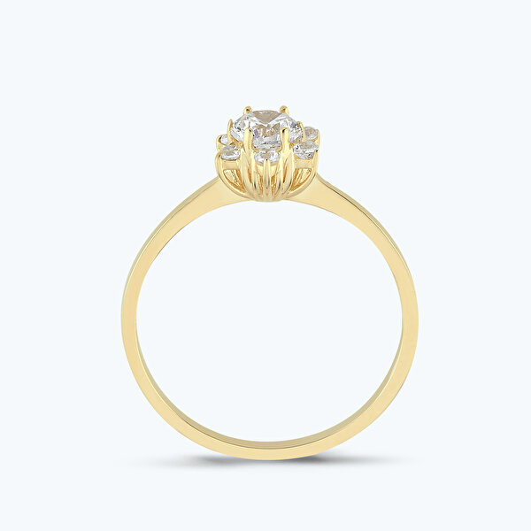 Altın Lotus Çiçeği Yüzük