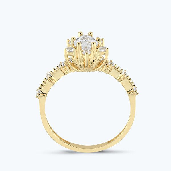 Altın Lotus Çiçeği Yüzük