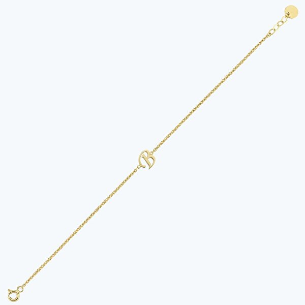 Altın B Harfi Bileklik