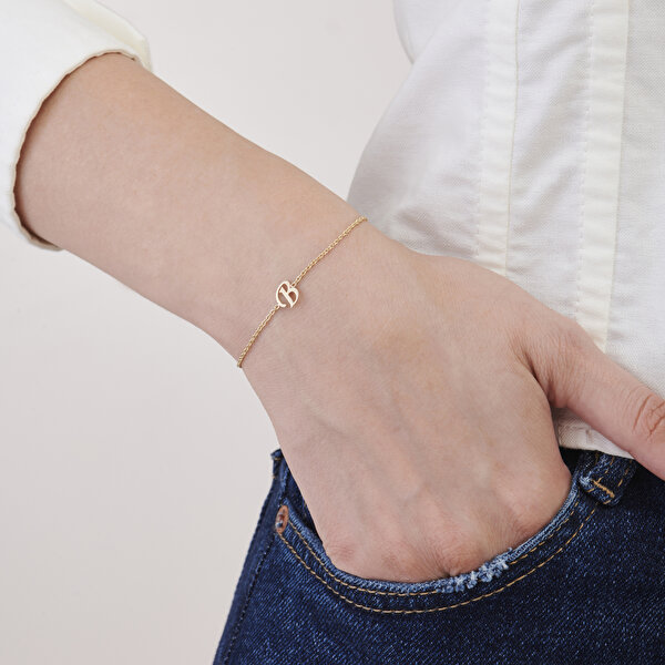 Altın B Harfi Bileklik