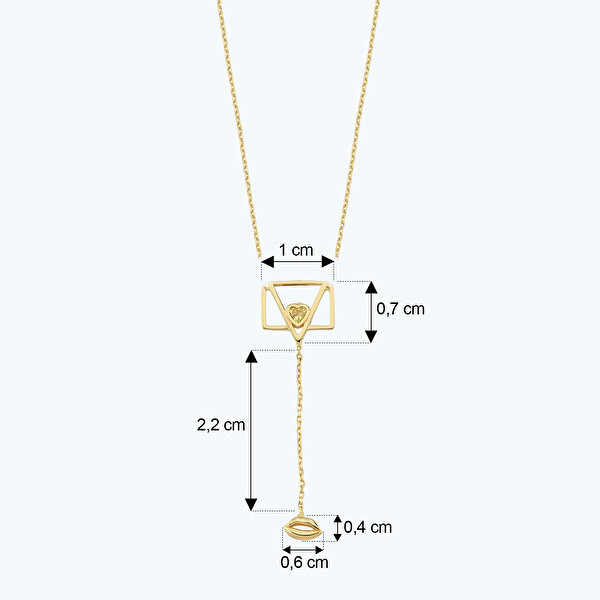 Altınbaş Besties Mektup Kolye