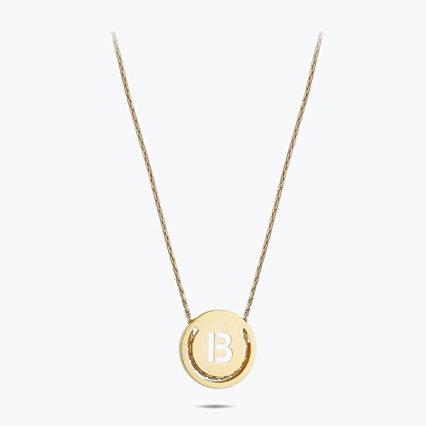 Altın B Harfi Kolye