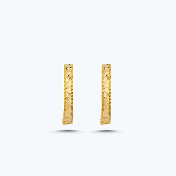 22 Ayar Altın Halka Küpe