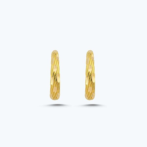 22 Ayar Altın Halka Küpe