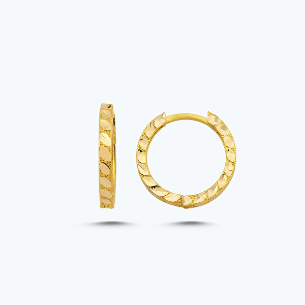 22 Ayar Altın Halka Küpe