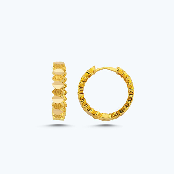 22 Ayar Altın Halka Küpe