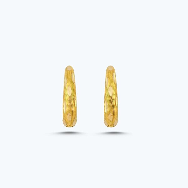 22 Ayar Altın Halka Küpe