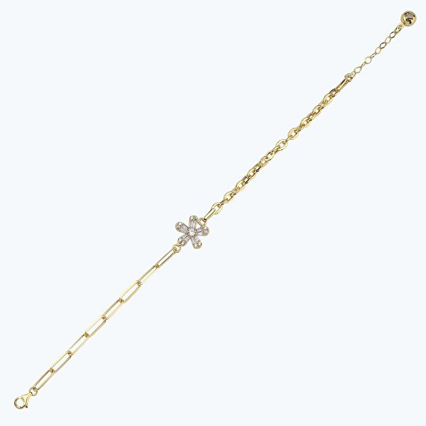 Altın Çiçek Zincir Bileklik