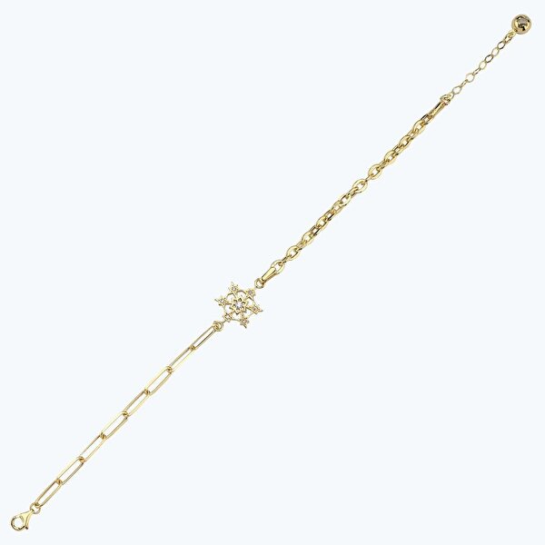 Altın Kar Tanesi Zincir Bileklik