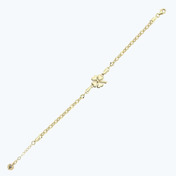 Altın Yonca Zincir Bileklik