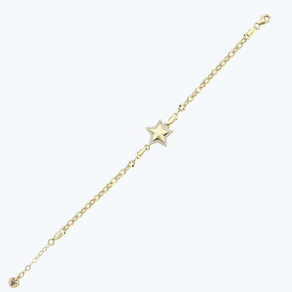 Altın Yıldız Zincir Bileklik