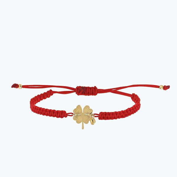 Altın İpli Yonca Bileklik