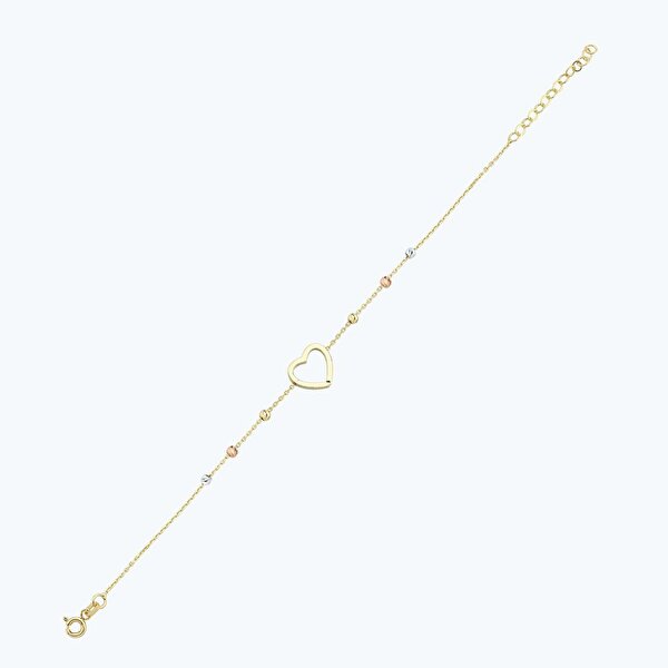 Altın Kalp Bileklik