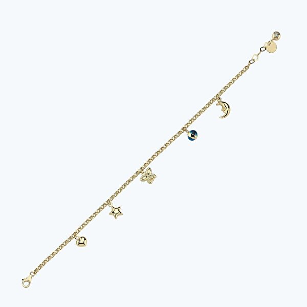 Altın Yıldız Zincir Bileklik