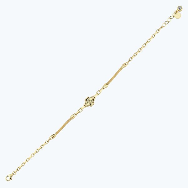Altın Yonca Zincir Bileklik