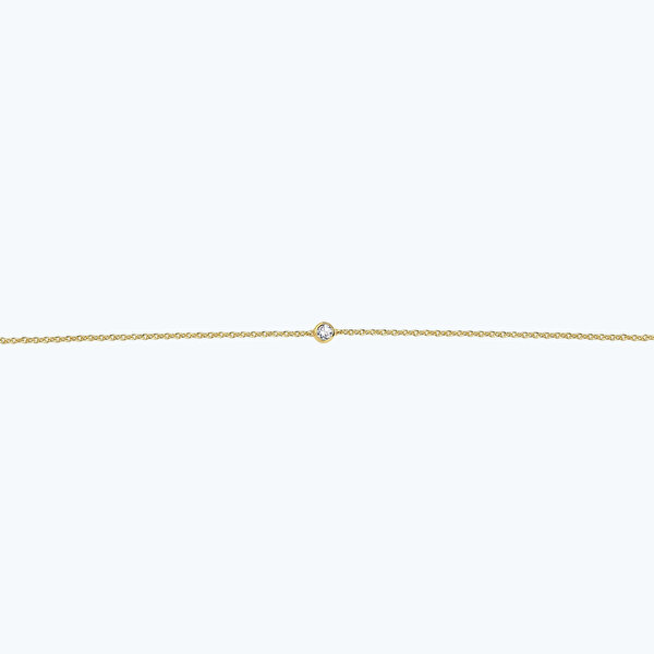 Beyaz Taşlı Altın Bileklik