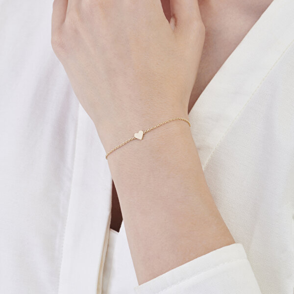 Altın Kalp Bileklik