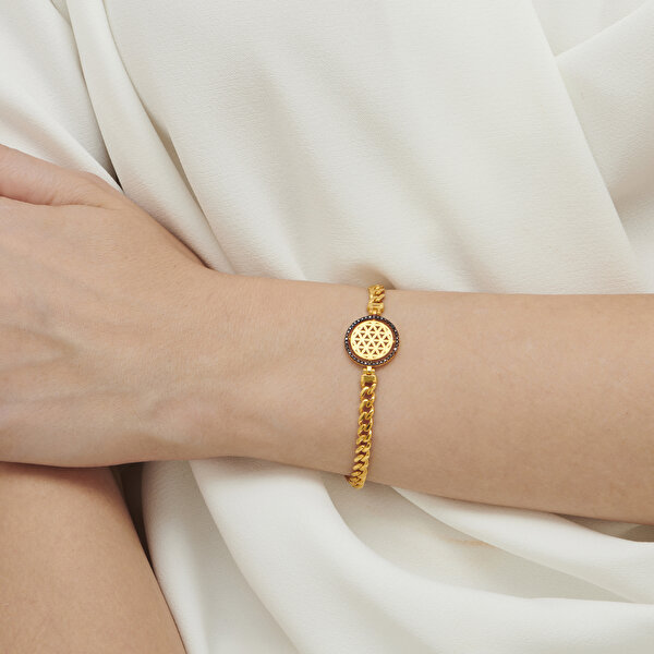 22 Ayar Altın Yaşam Çiçeği Bileklik