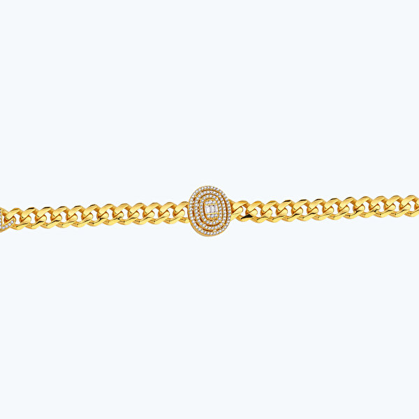 22 Ayar Altın Baget Zincir Bileklik