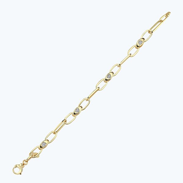 Altın Kalp Zincir Bileklik