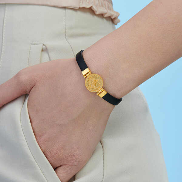 22 Ayar Altın Tuğralı Bileklik