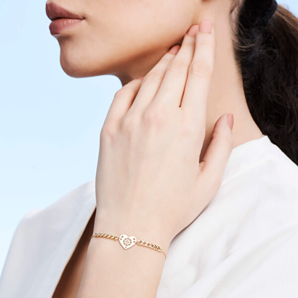 Altın Kalp Bileklik