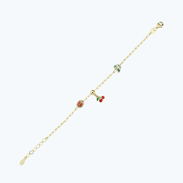 Altın Çocuk Kiraz Bileklik