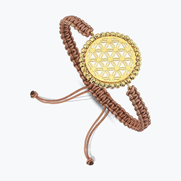 22 Ayar Altın Yaşam Çiçeği Bileklik