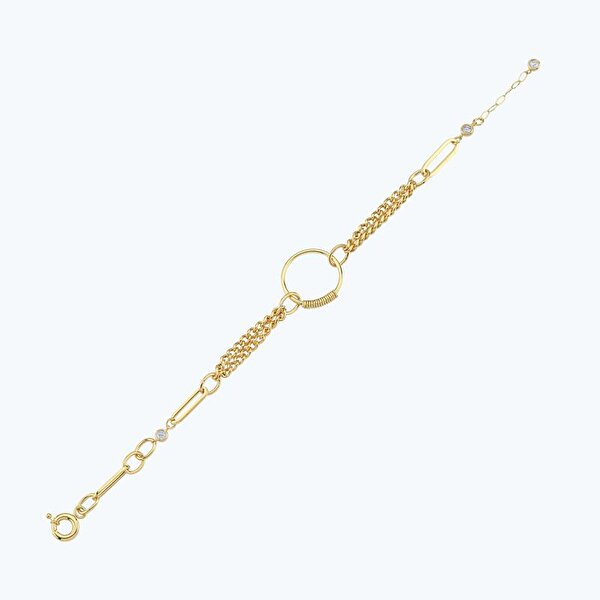 Altın Halka Zincir Bileklik