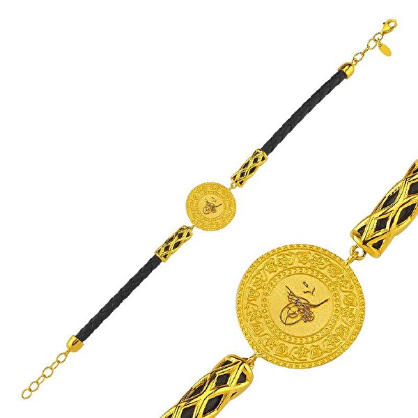 22 Ayar Altın Tuğralı Bileklik