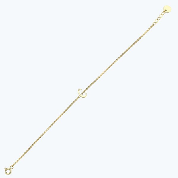 Altın C Harfi Bileklik