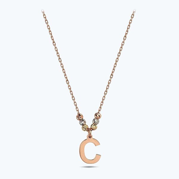 Altın C Harfi Kolye