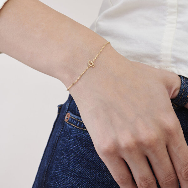 Altın G Harfi Bileklik