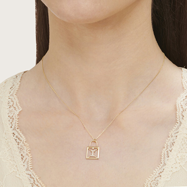 Altın I Harfi Kolye