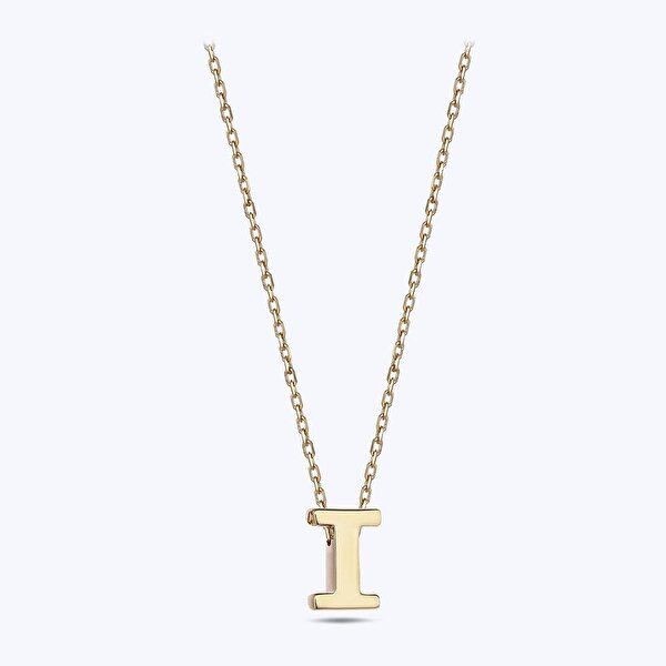 Altın I Harfi Kolye