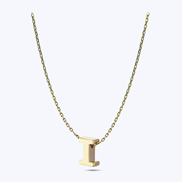 Altın I Harfi Kolye