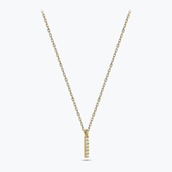 Altın I Harfi Kolye